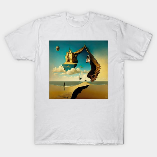 [AI Art] Distant escape, inspired by the works of a surrealist master T-Shirt by Sissely